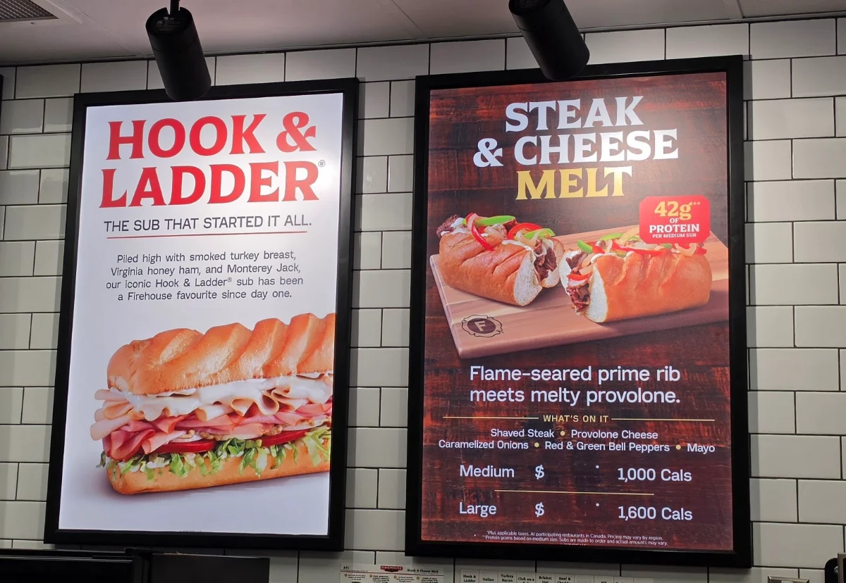 Menu, Firehouse Subs Kelowna Harvey Ave
