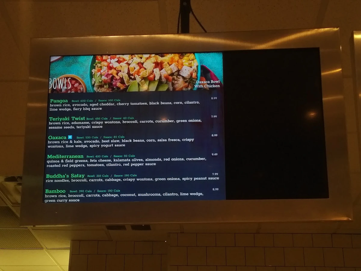 Menu, Freshii
