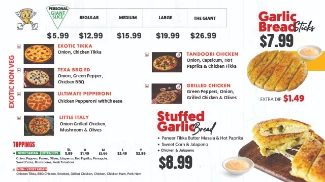 Menu, La Pino’z Pizza- Cottrelle