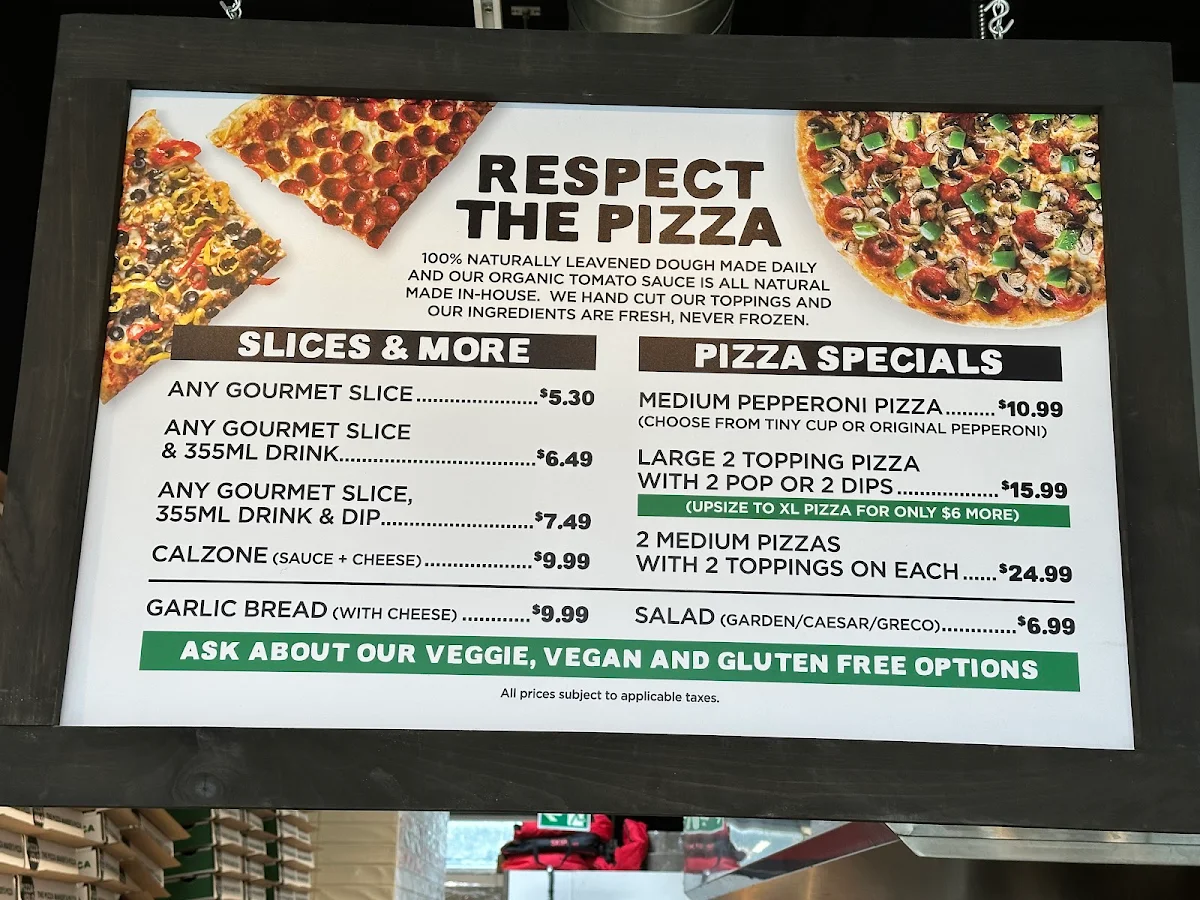 Menu, Pizzaiolo