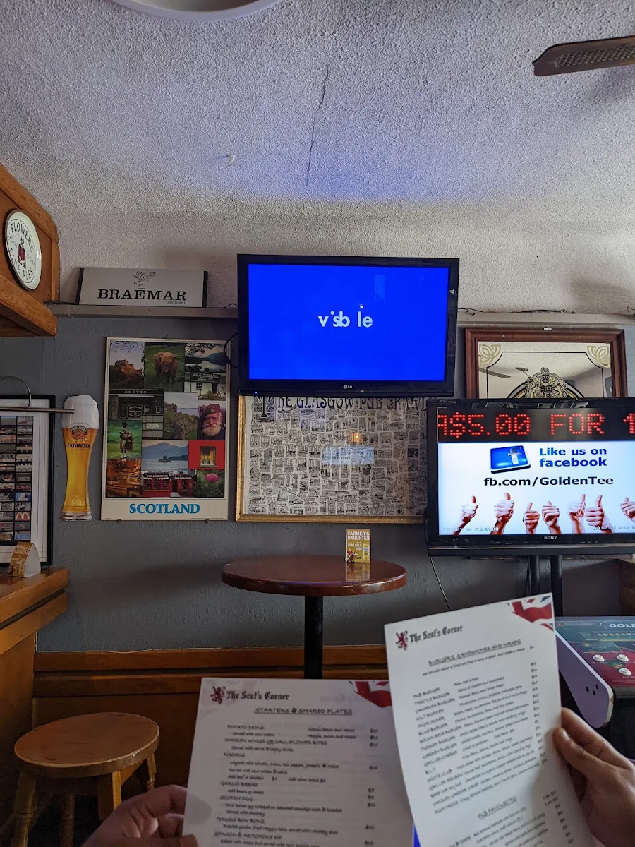 Menu, The Scot's Corner