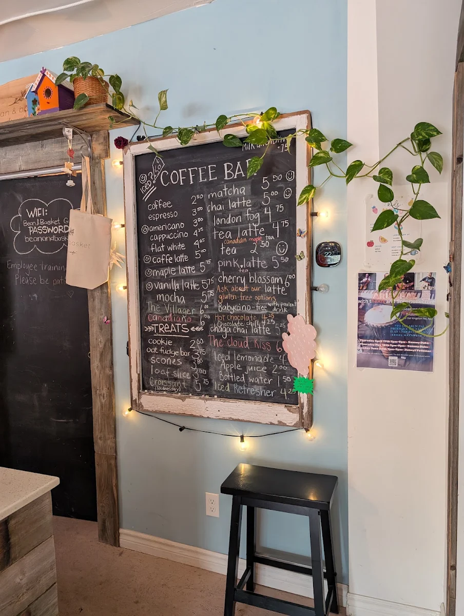 Menu, Bean & Basket