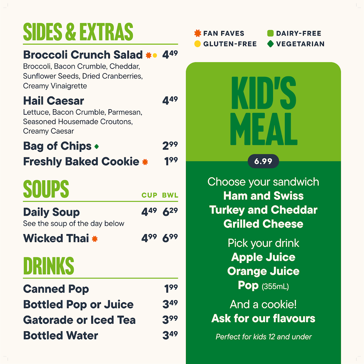 Menu, Press'd