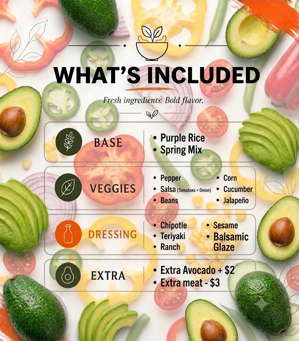 Menu, Symphony Bowl & Wrap