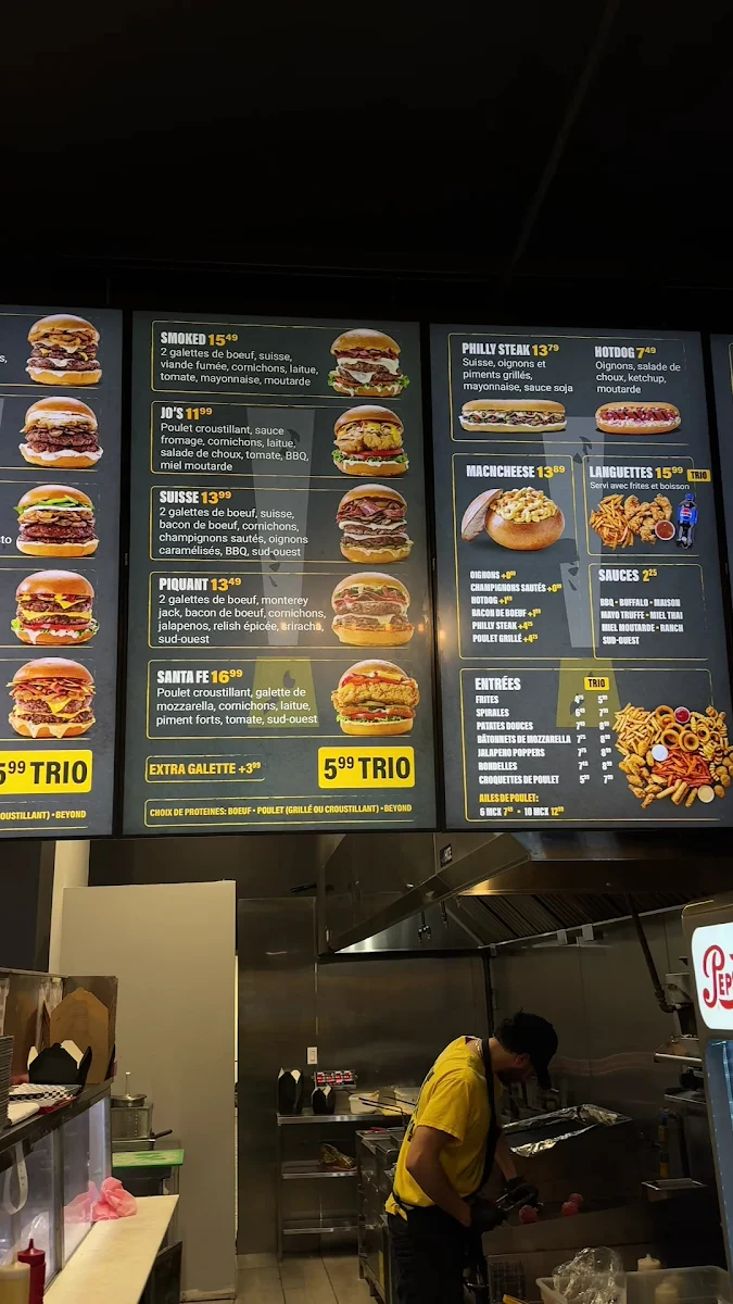 Menu, Allons Burger | Laval - Cure Labelle