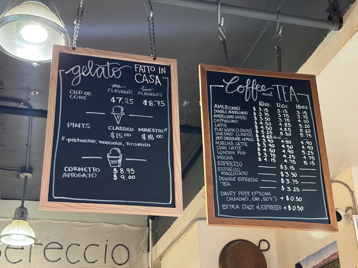 Menu, Casereccio Foods Coffee/Pasta Bar