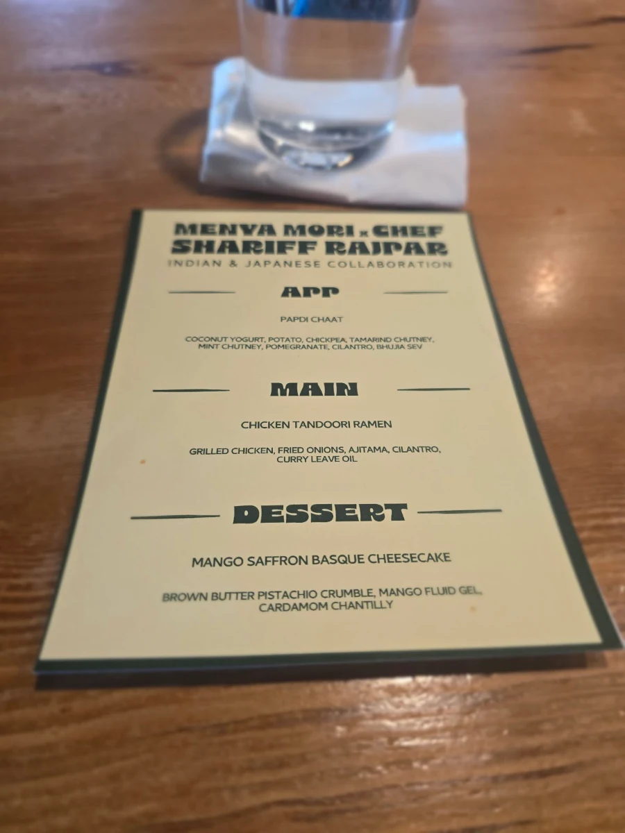 Menu, Menya Mori