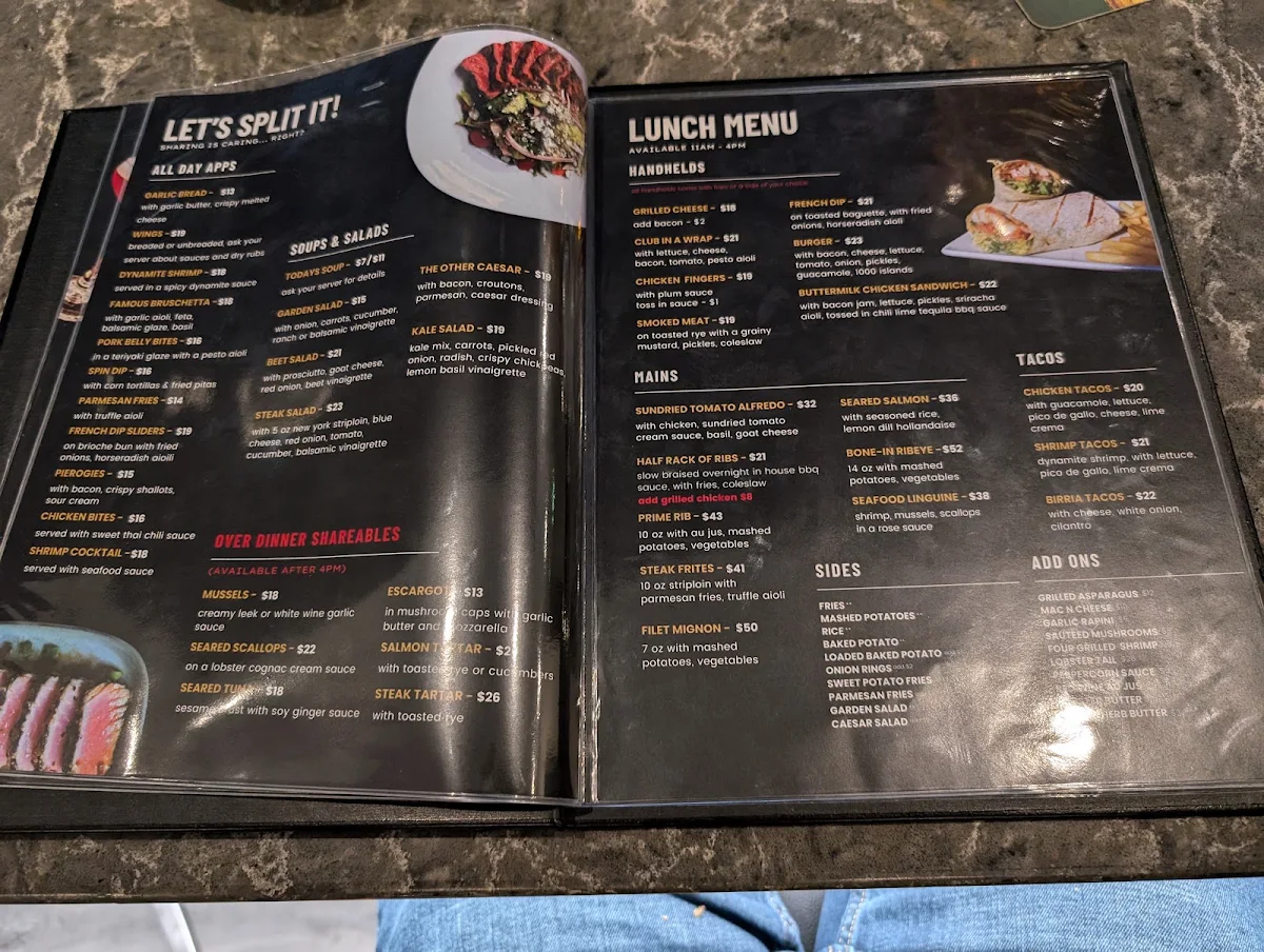 Menu, The Caesar Co.