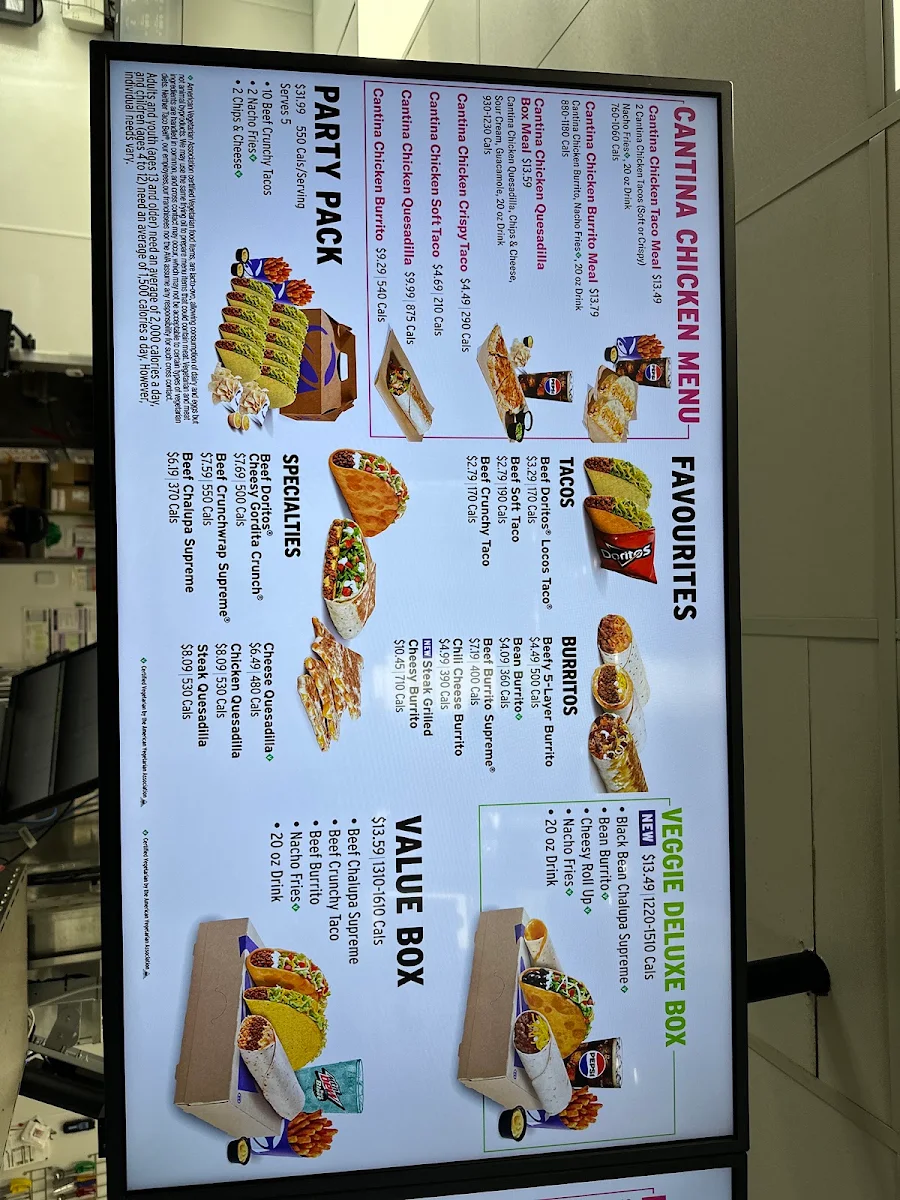 Menu, Taco Bell
