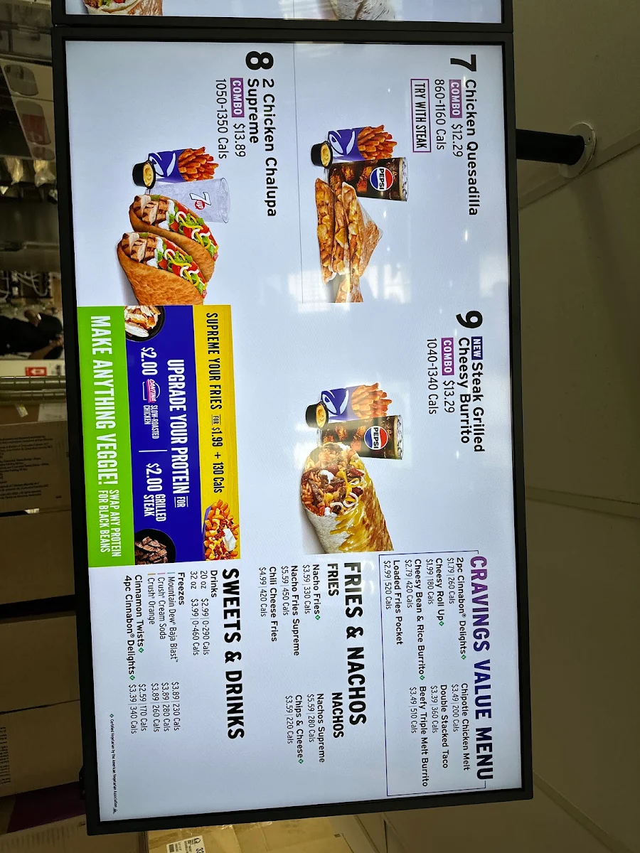 Menu, Taco Bell