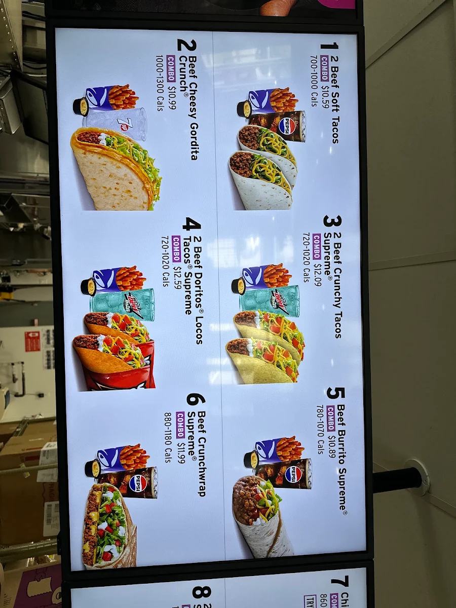 Menu, Taco Bell