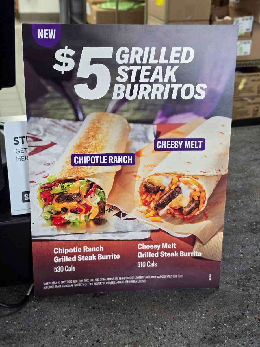Menu, Taco Bell