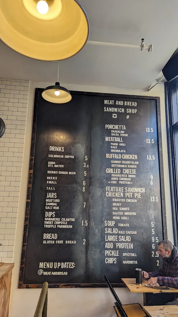 Menu, Meat & Bread