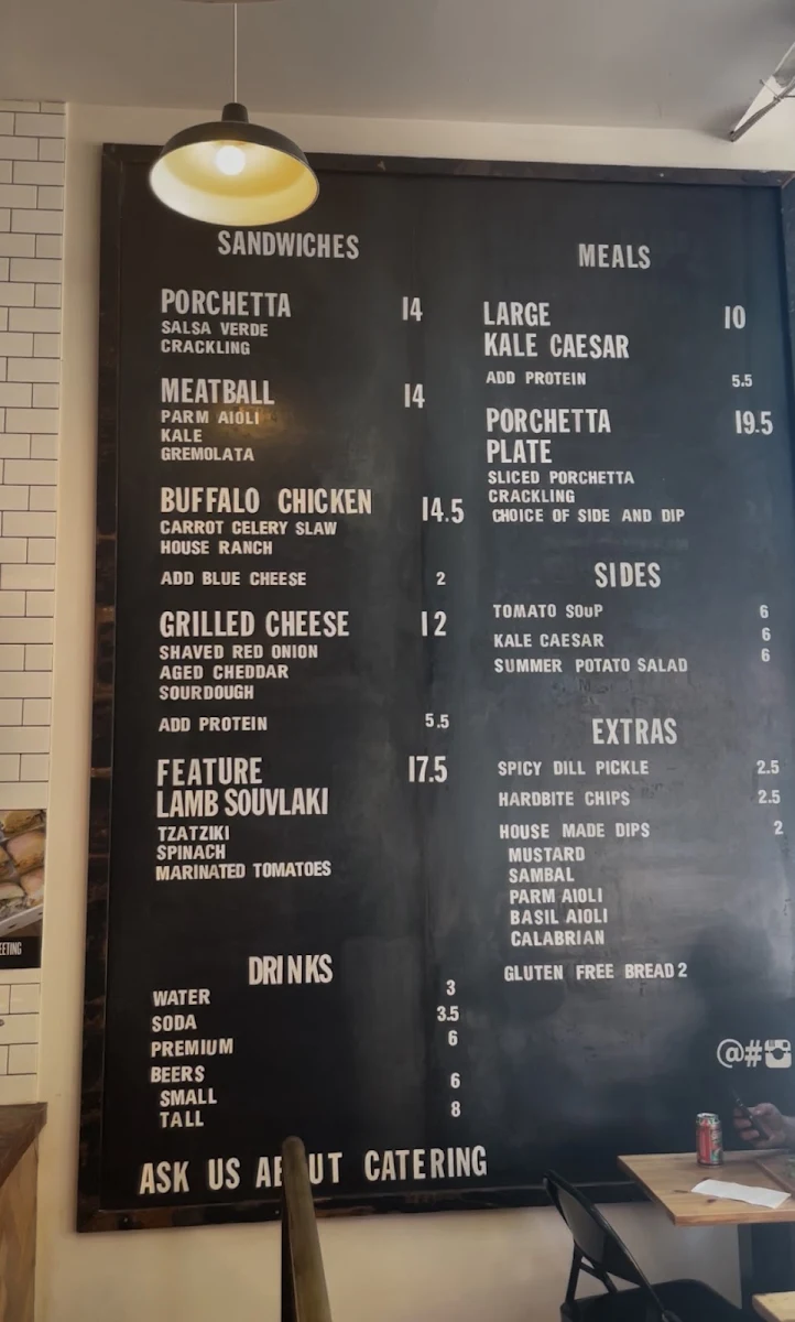 Menu, Meat & Bread