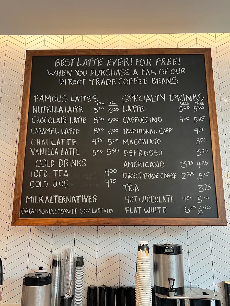 Menu, Deville Coffee