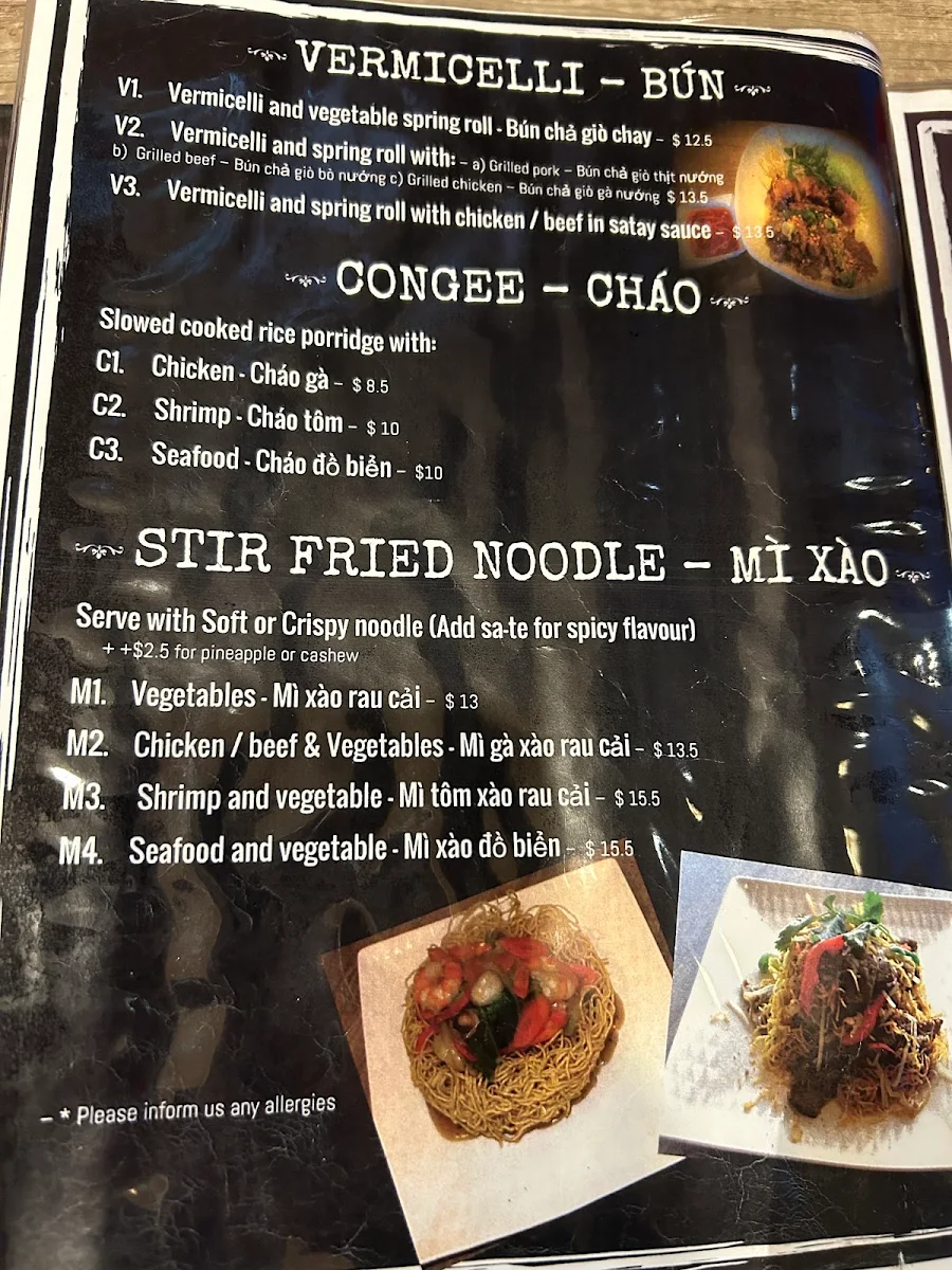 Menu, Waiting Phở U