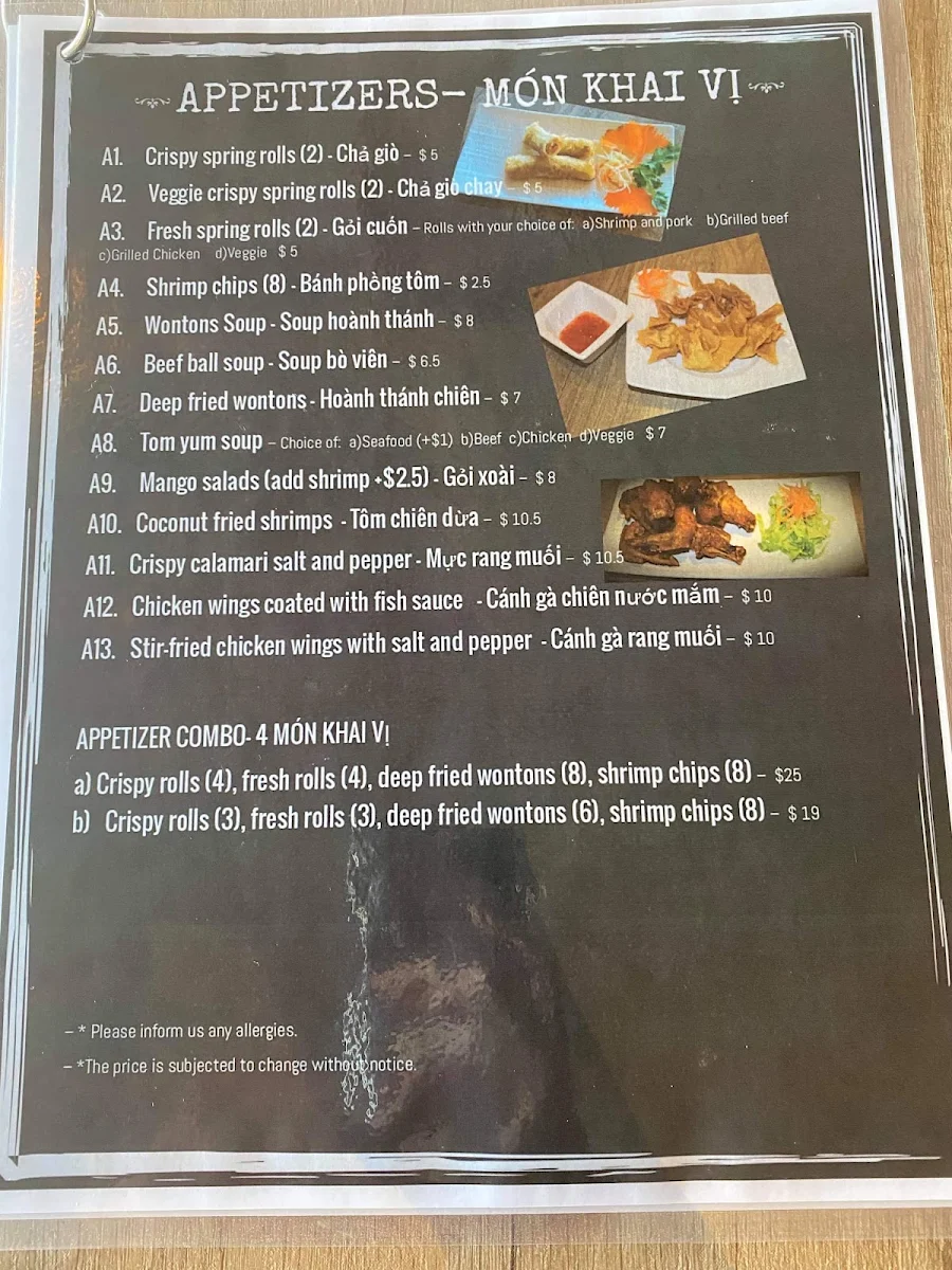 Menu, Waiting Phở U