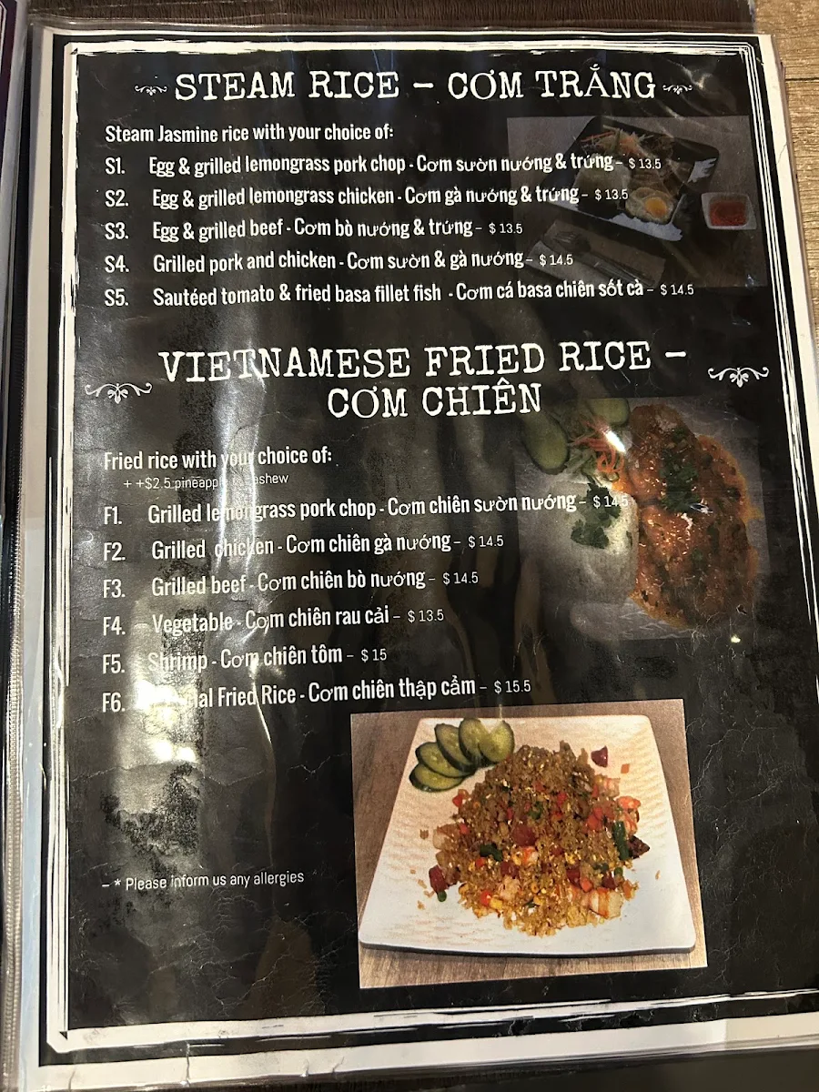 Menu, Waiting Phở U