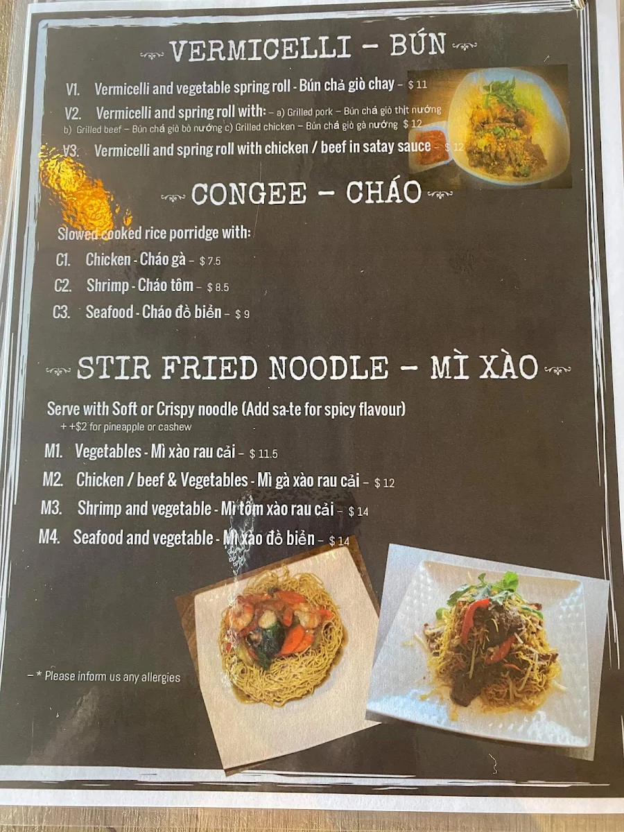 Menu, Waiting Phở U