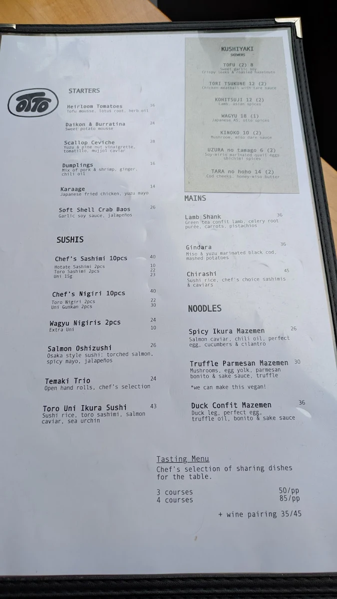 Menu, Bar OTTO