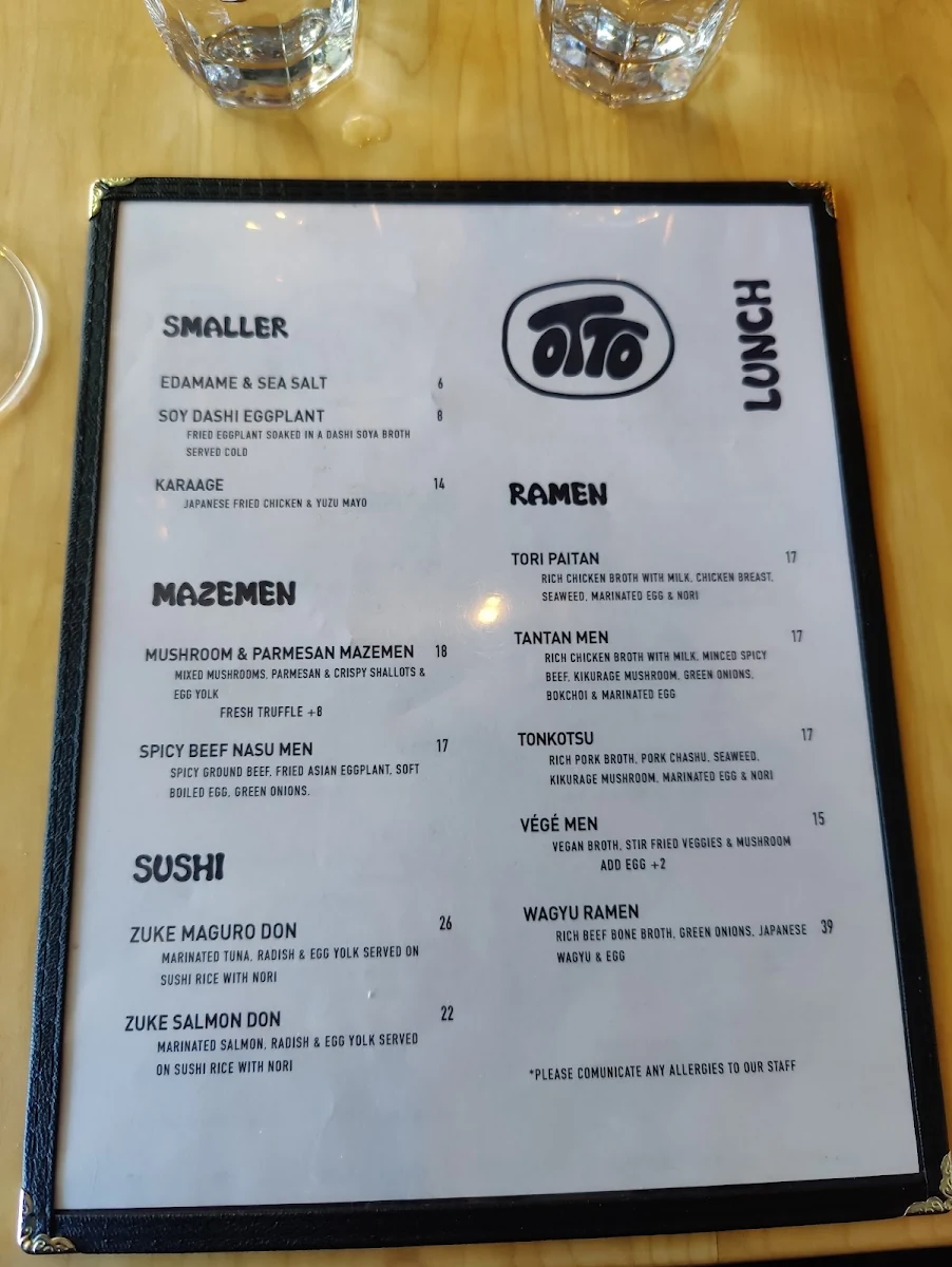 Menu, Bar OTTO