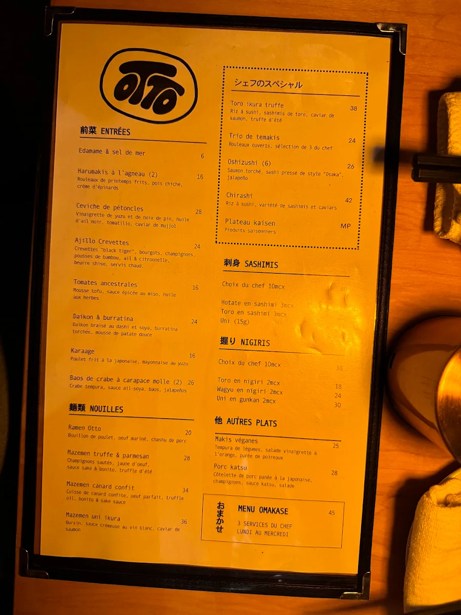 Menu, Bar OTTO