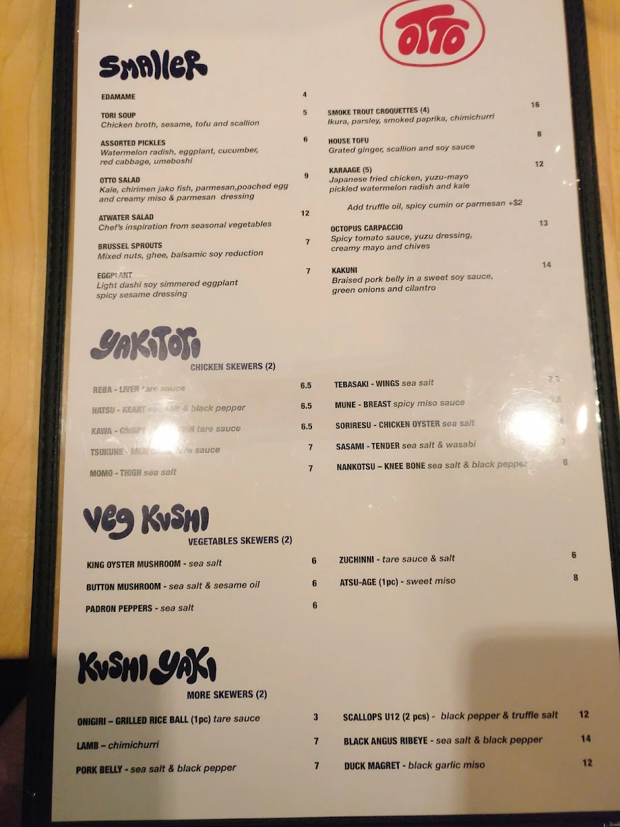 Menu, Bar OTTO