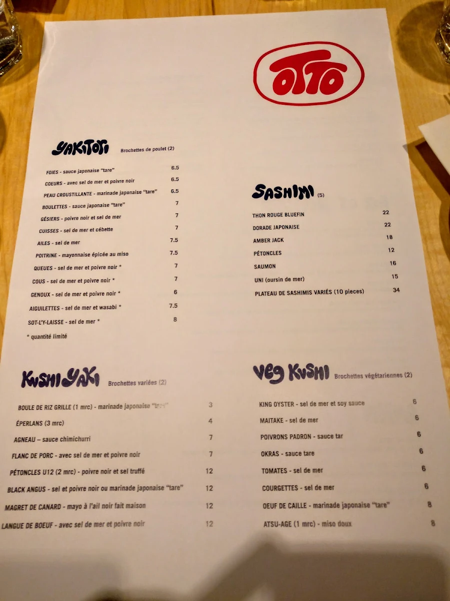 Menu, Bar OTTO