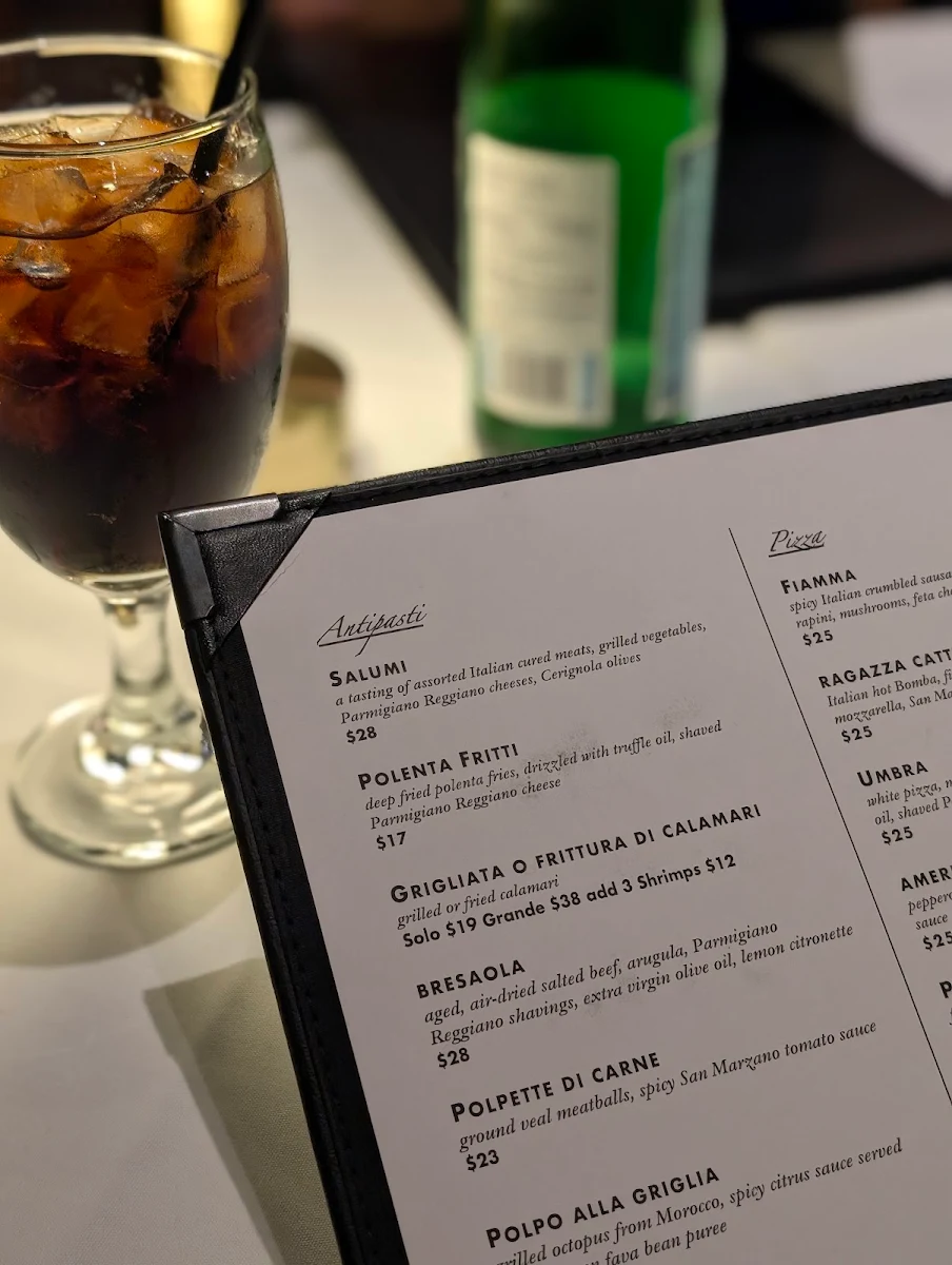 Menu, FiAMMA Restaurant