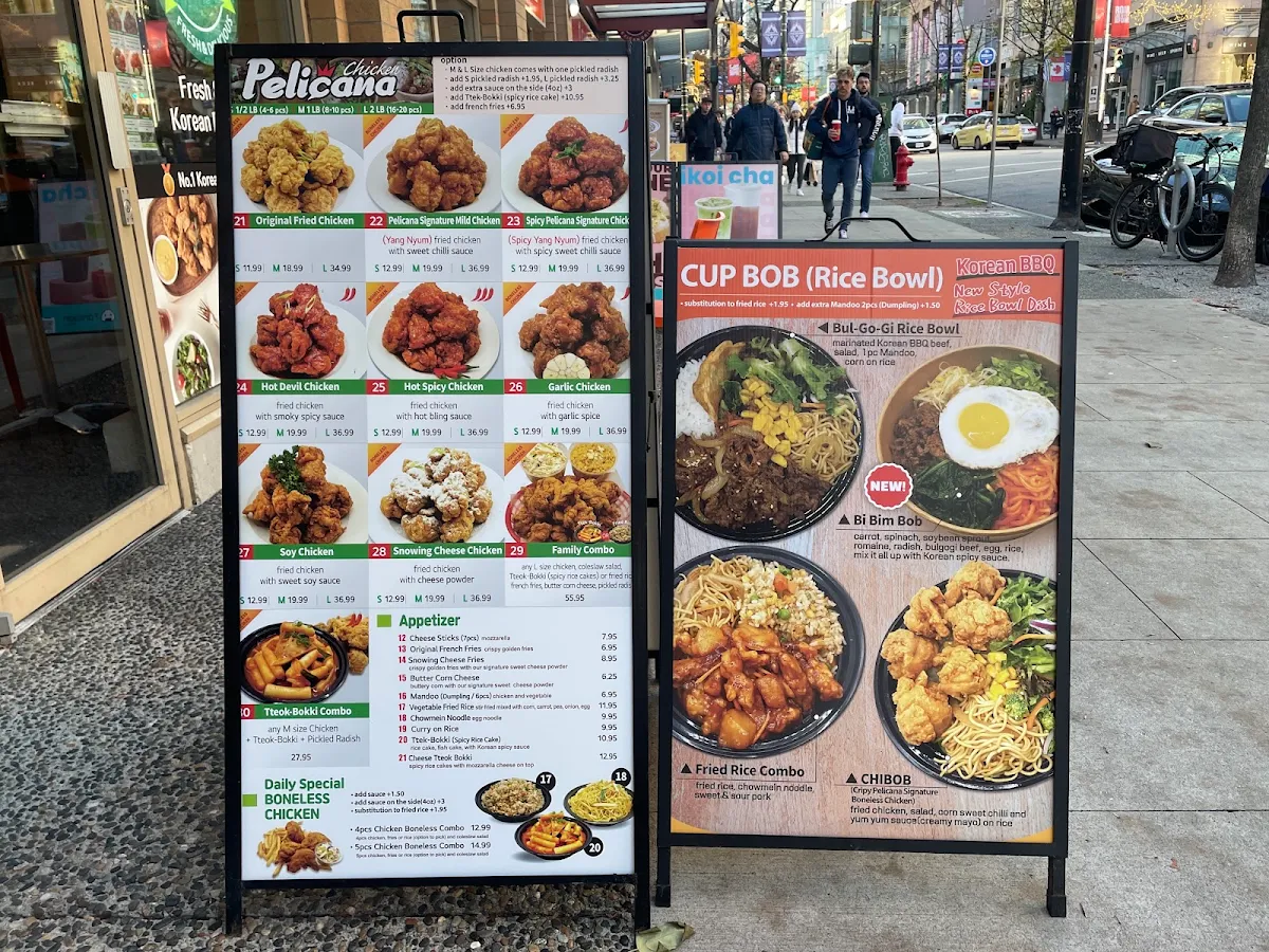 Menu, Pelicana Chicken Robson