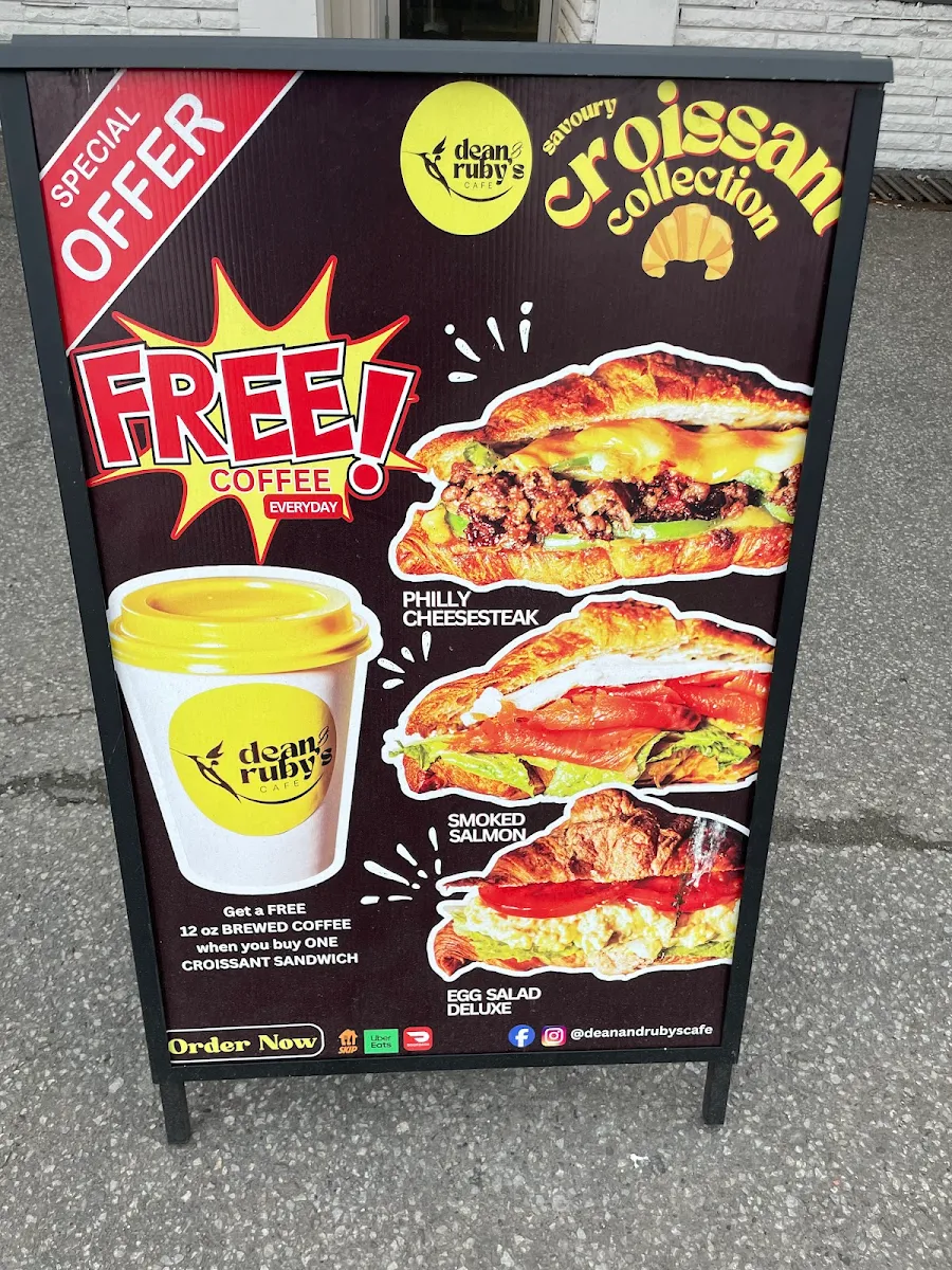 Menu, Dean and Ruby's Cafe
