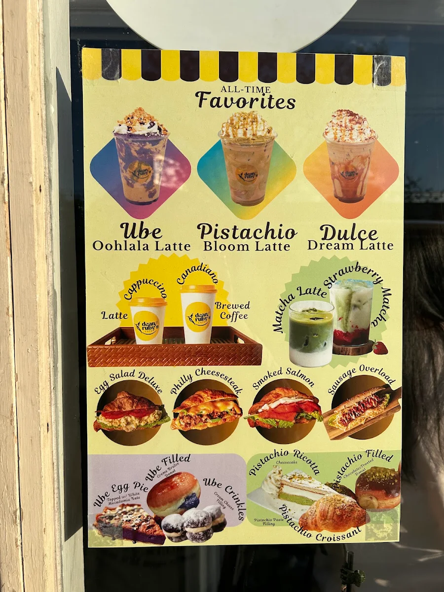 Menu, Dean and Ruby's Cafe