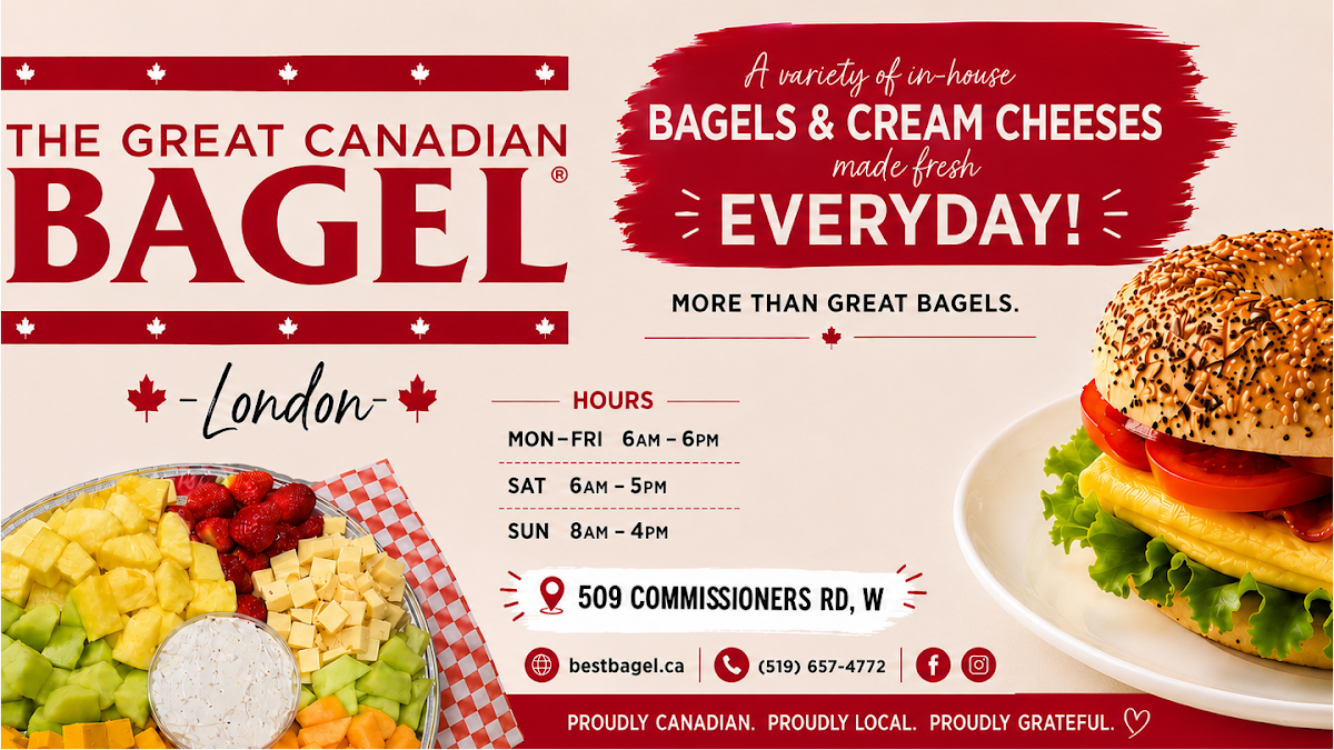 Menu, The Great Canadian Bagel