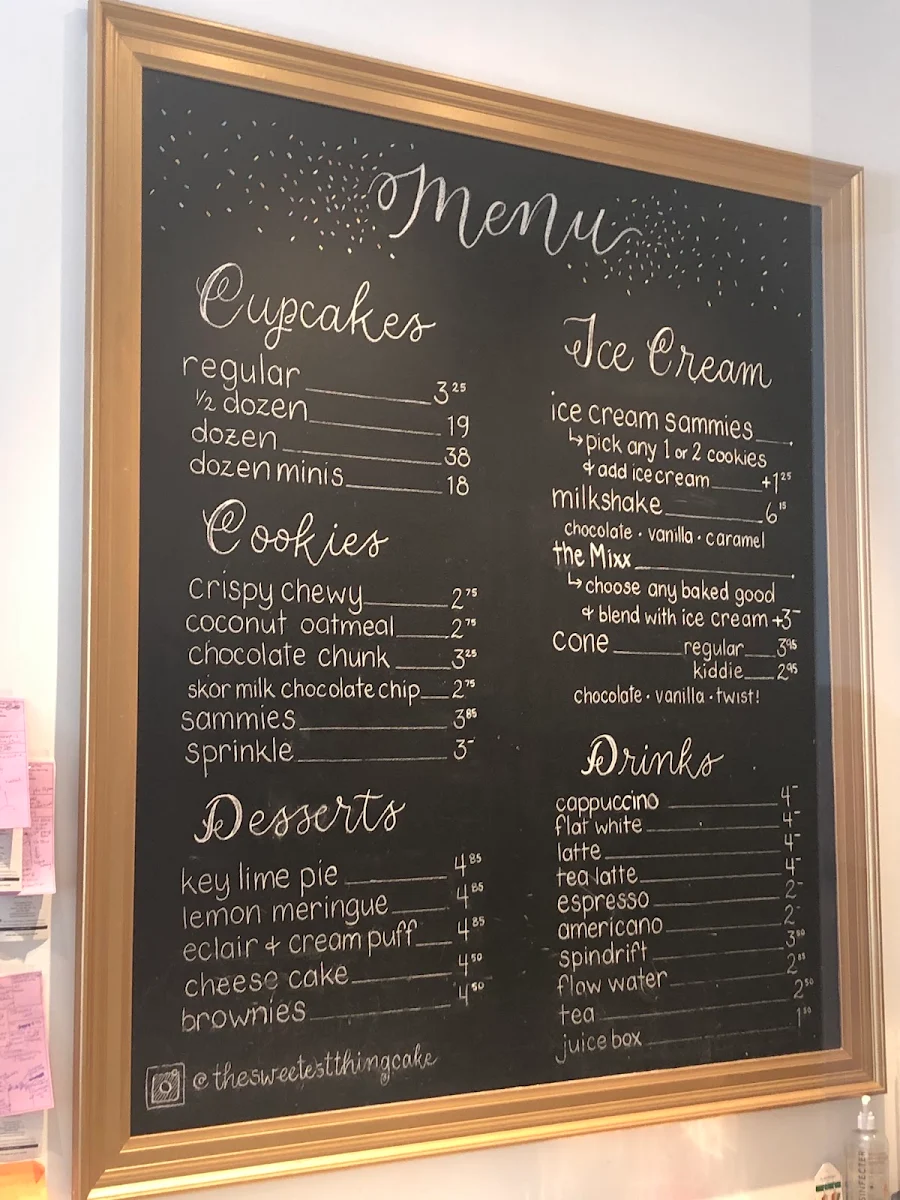 Menu, The Sweetest Thing