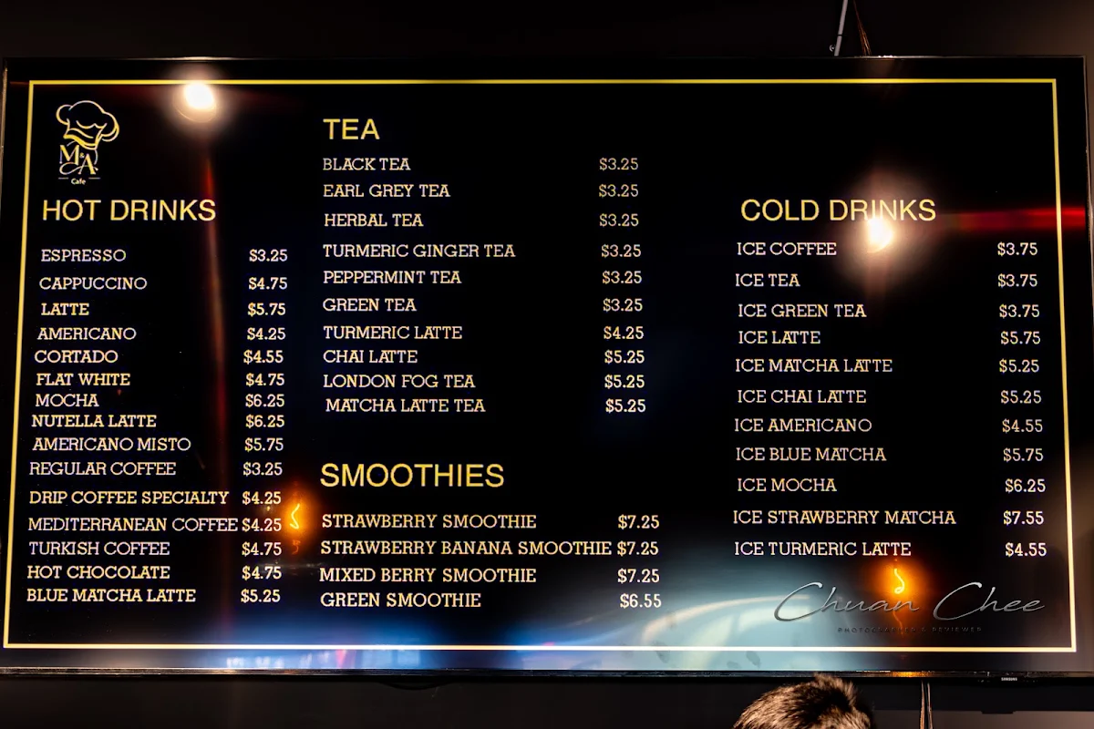 Menu, M&A CAFE