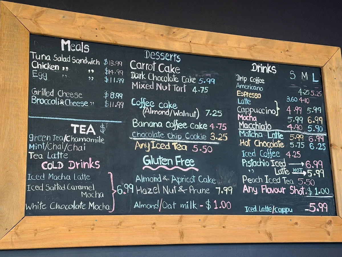 Menu, Chestnut’s Cafe