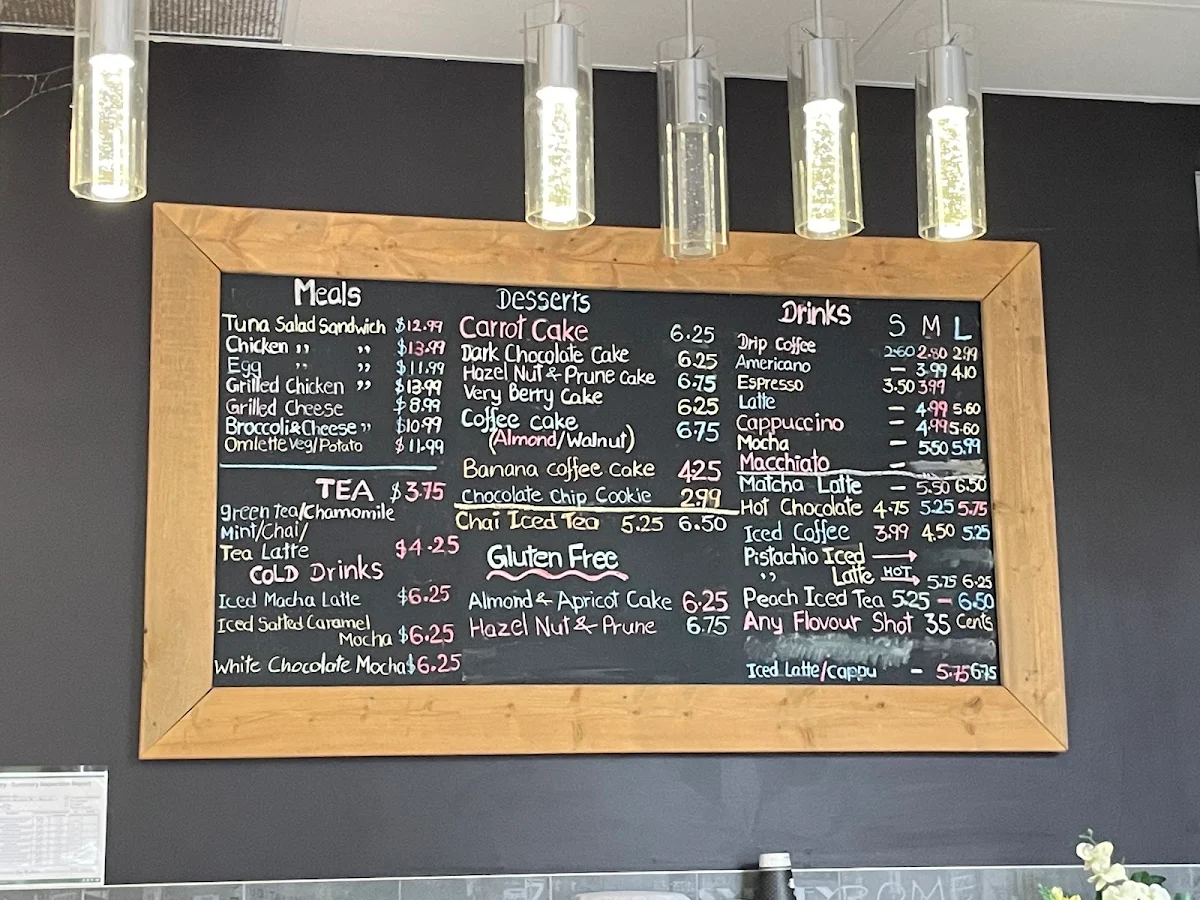 Menu, Chestnut’s Cafe