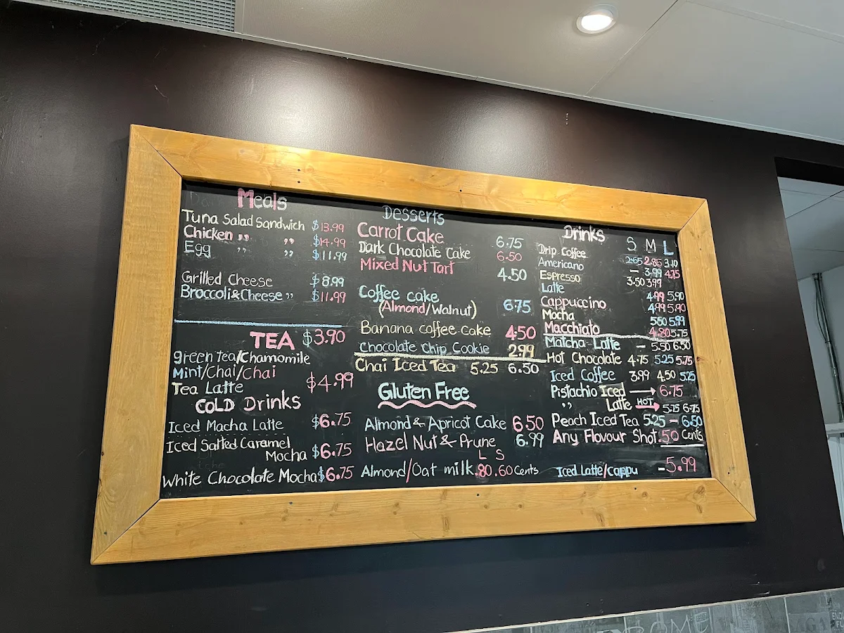 Menu, Chestnut’s Cafe