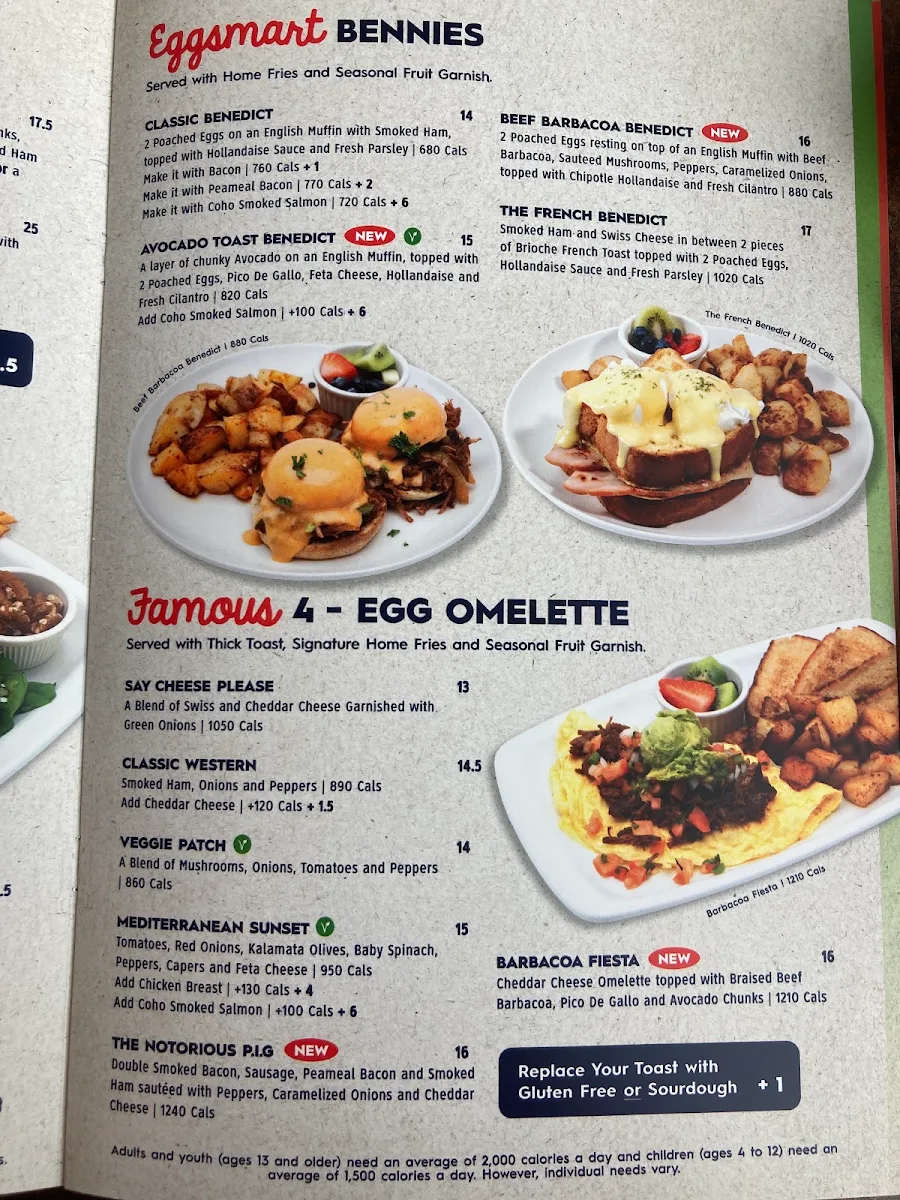 Menu, Eggsmart