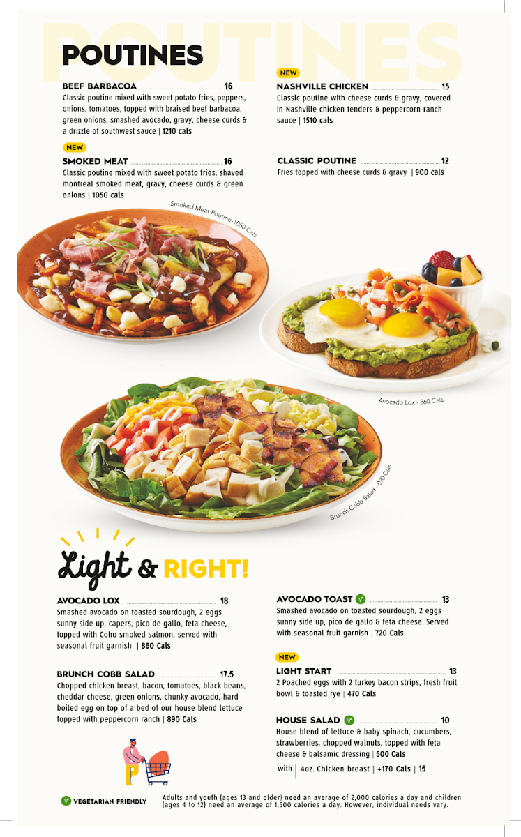 Menu, Eggsmart