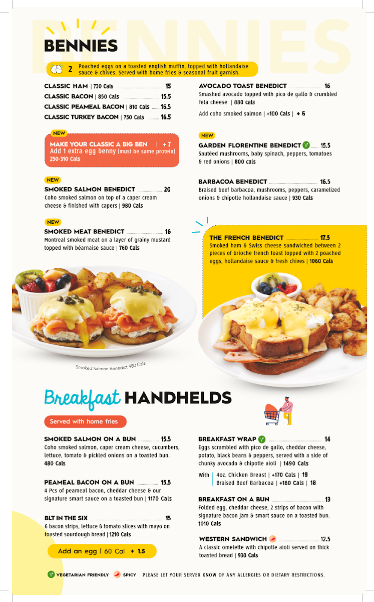 Menu, Eggsmart