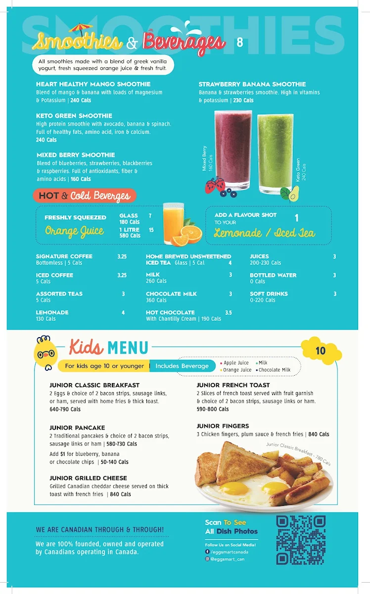 Menu, Eggsmart