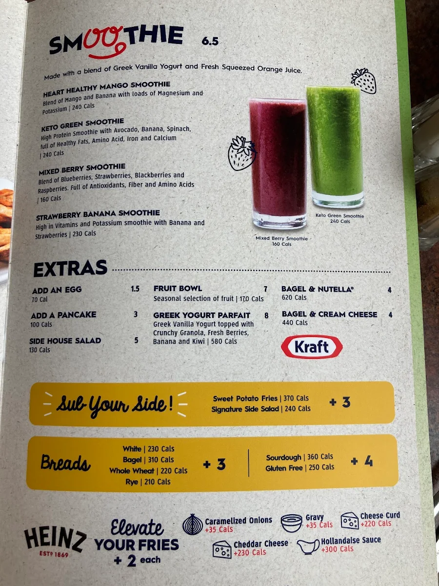 Menu, Eggsmart