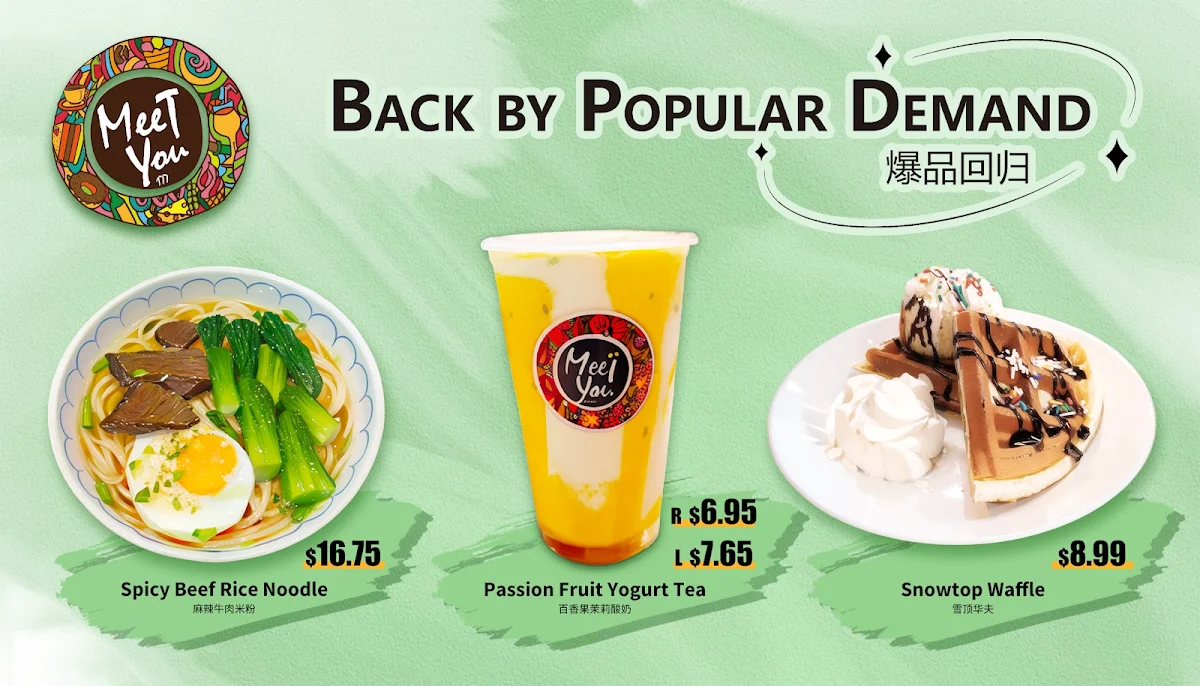 Menu, MeeTYou Cafe