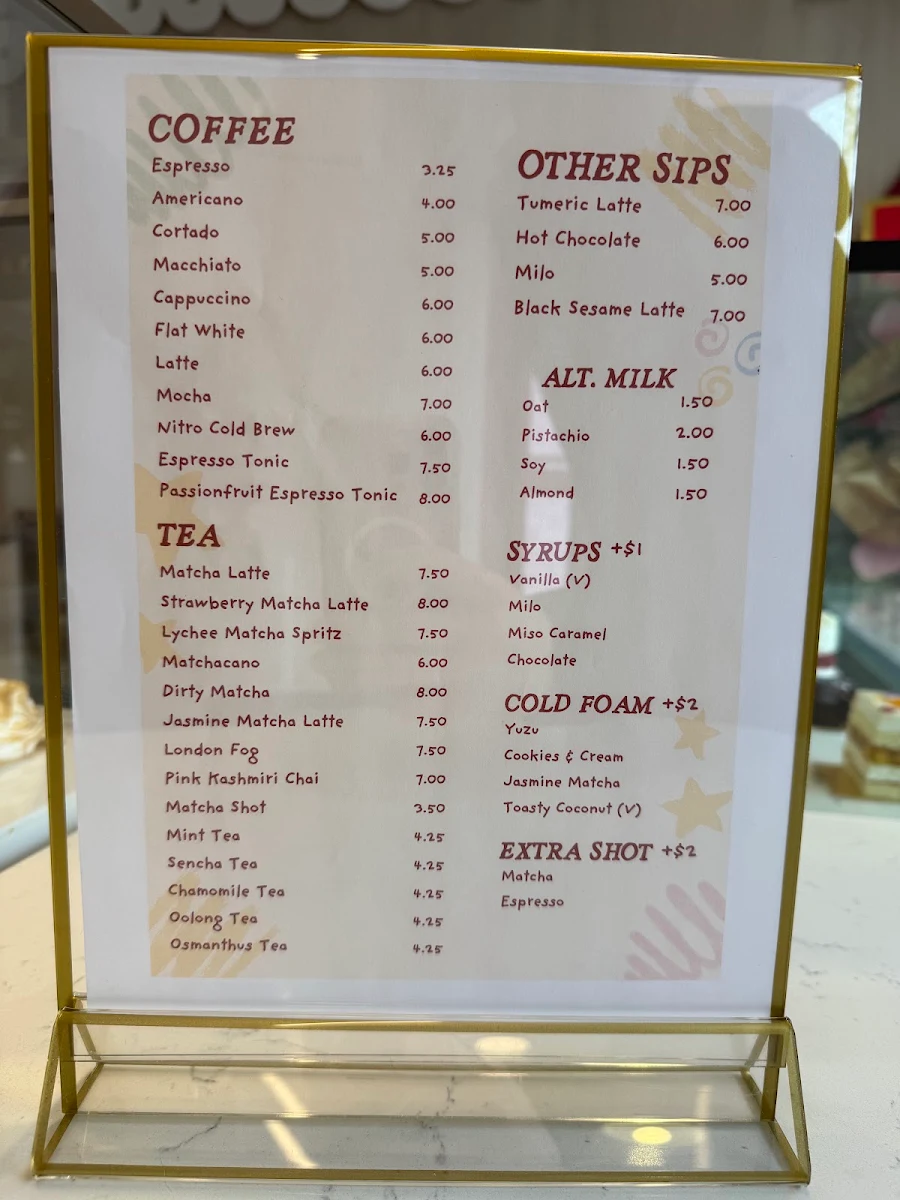 Menu, Maison 118 Cafe & Bakery
