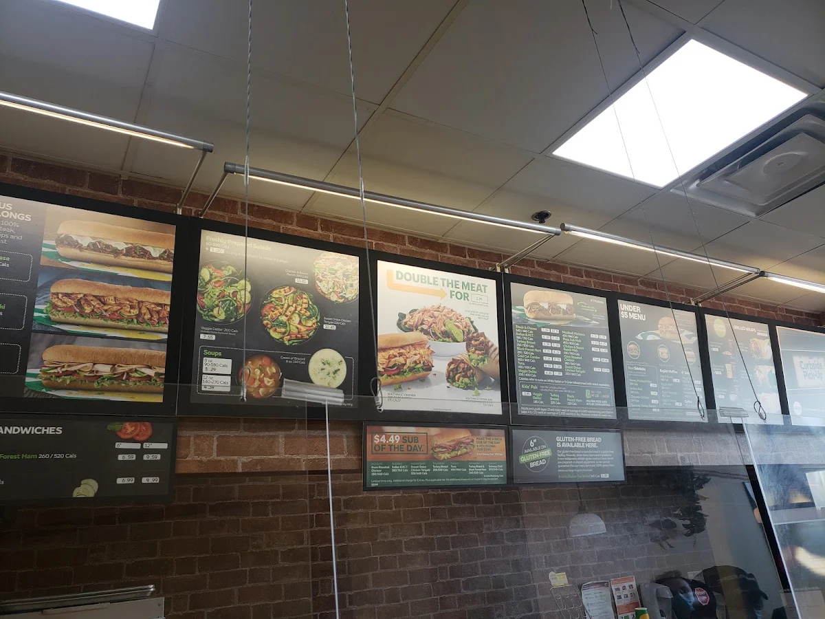 Menu, Subway