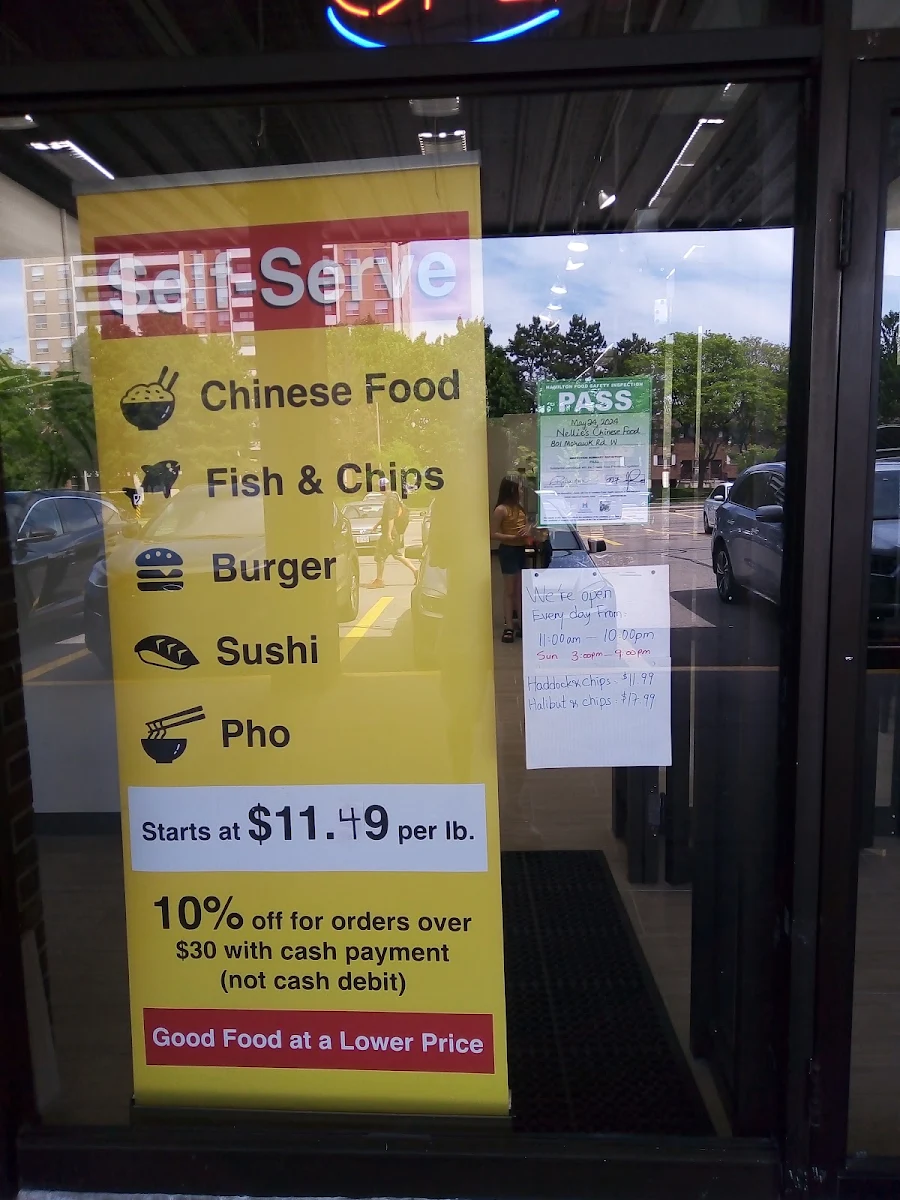 Menu, Nellie's Chinese Food and Fish & Chips