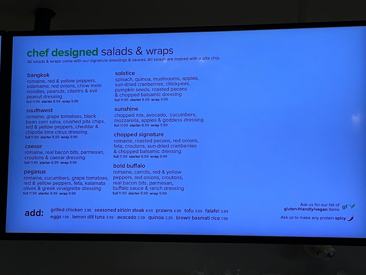 Menu, barBURRITO