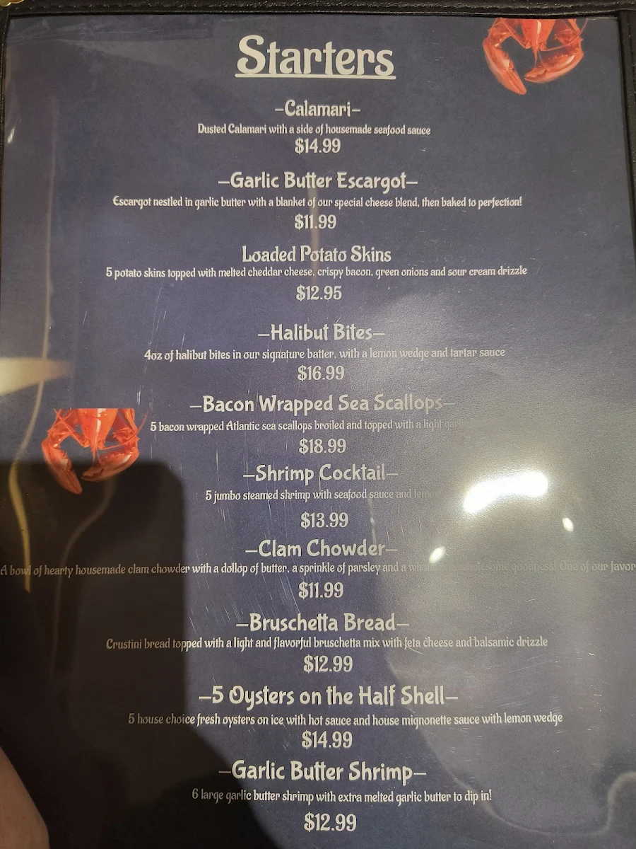 Menu, Muskoka Surf and Turf