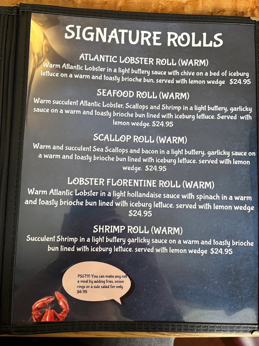 Menu, Muskoka Surf and Turf